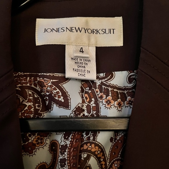 NWT Jones New York Paisley-Lined Jacket Suit - Picture 5 of 6